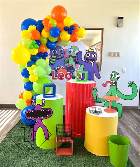 rainbow friends party room|rainbow friends party decorating ideas.